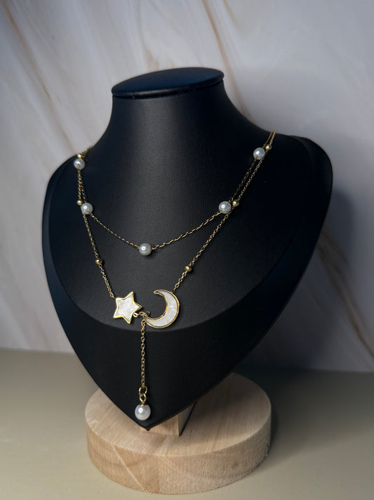 Moon star - necklace