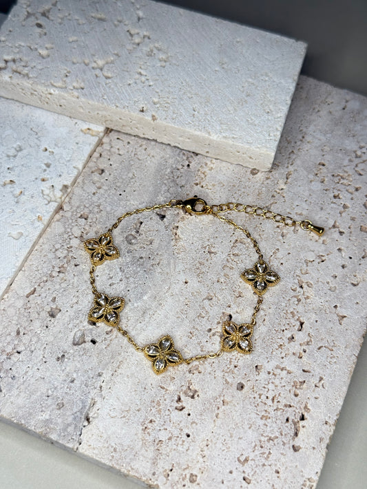 Diamond flower - bracelet